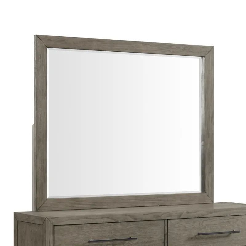 Versailles Contemporary 6-Drawer Dresser & Mirror Set in Grey