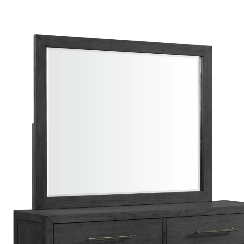 Versailles Contemporary 6-Drawer Dresser & Mirror Set in Black