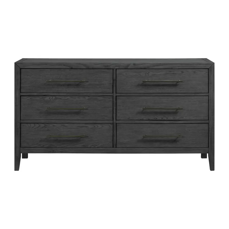 Versailles Contemporary 6-Drawer Dresser in Black