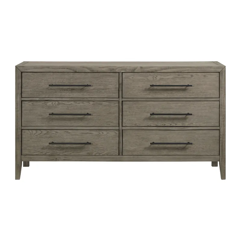 Versailles Contemporary 6-Drawer Dresser in Grey
