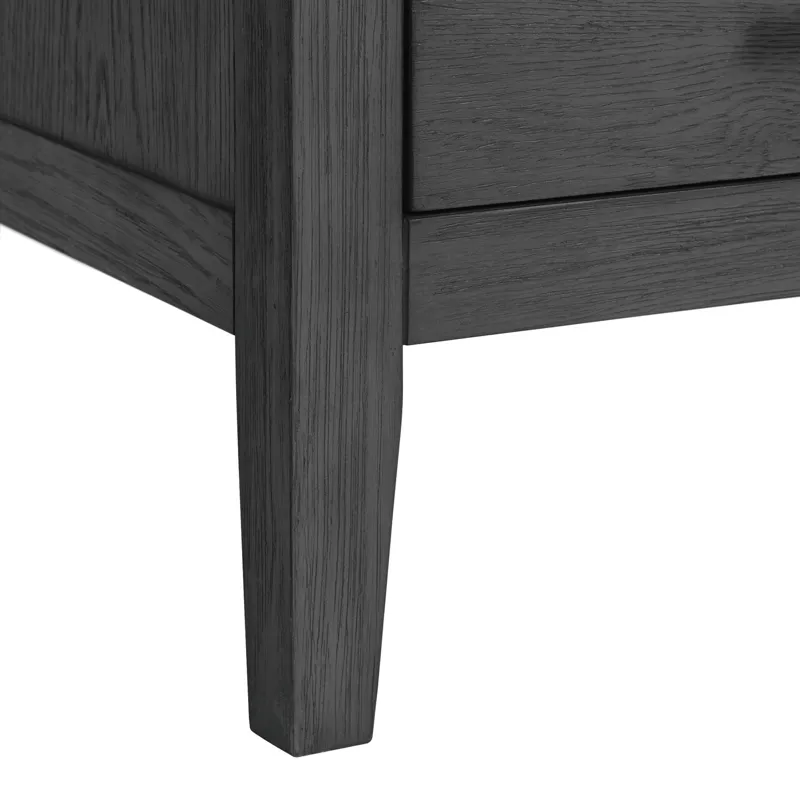 Versailles Contemporary 6-Drawer Dresser & Mirror Set in Black