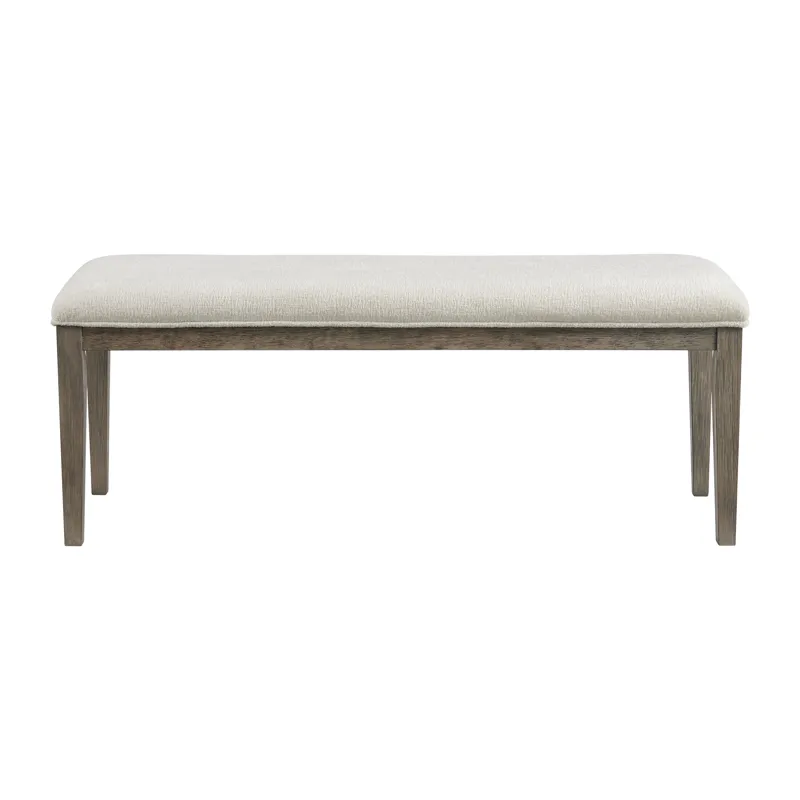 Versailles Contemporary Dining Bench With Boucle White in Grey