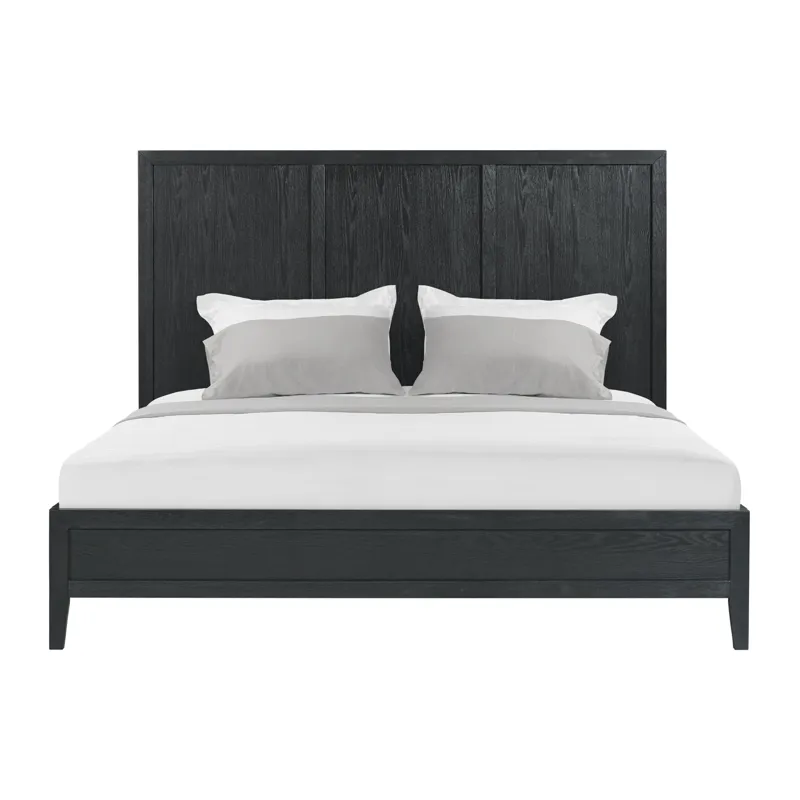 Versailles Contemporary King Bed with Low Footboard in Black
