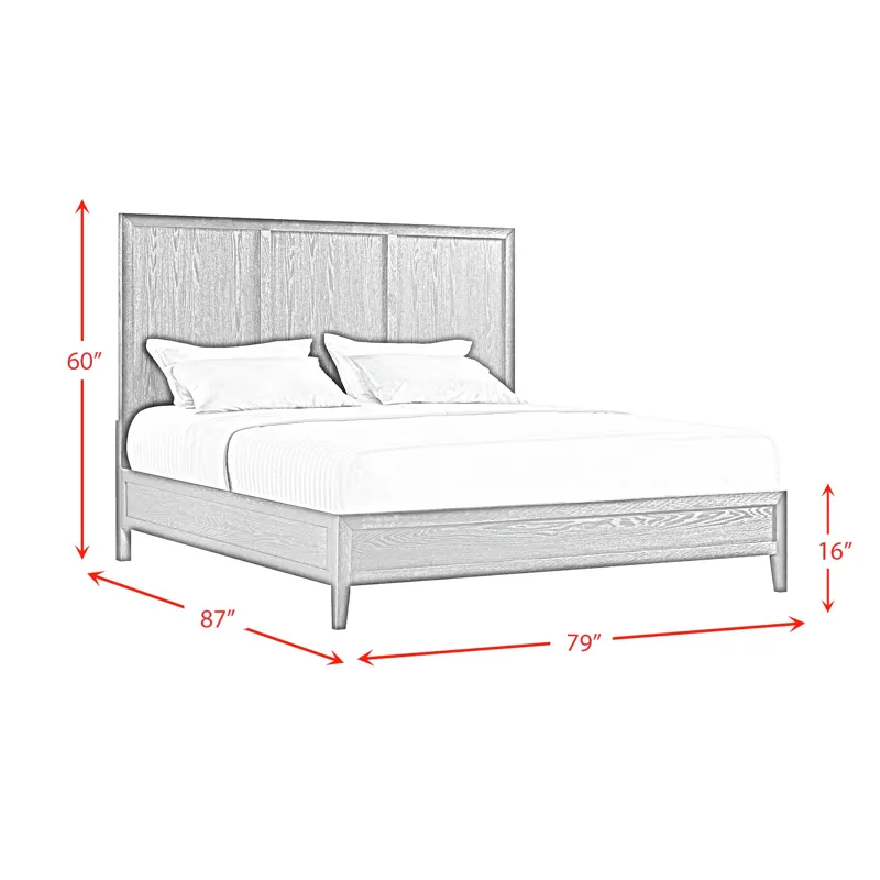 Versailles Contemporary King Bed with Low Footboard in Black