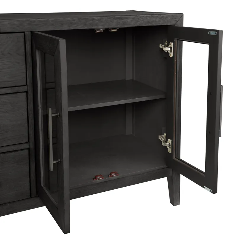 Versailles Contemporary Server in Black