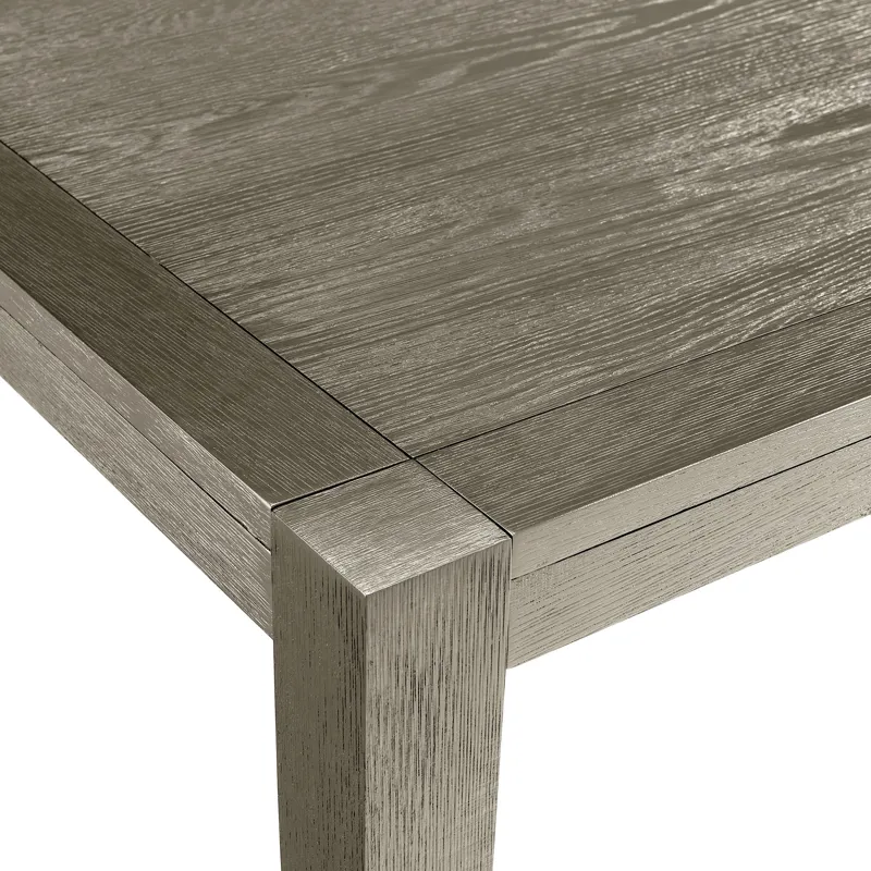 Versailles Contemporary Rectangular Dining Table With 1x24 leaf in Grey