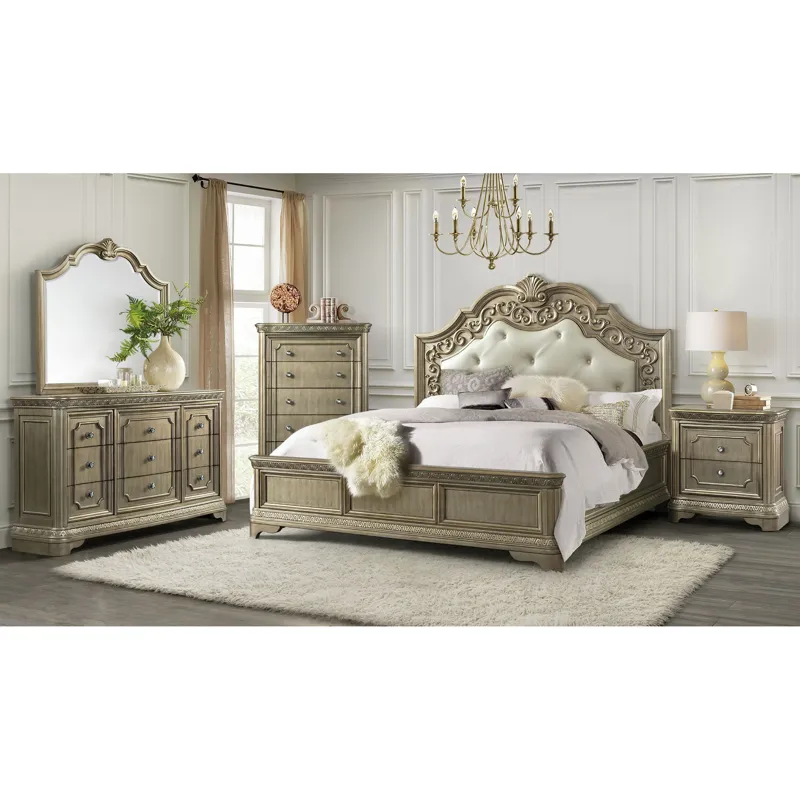 Vincenza Dresser & Mirror Set Bronze