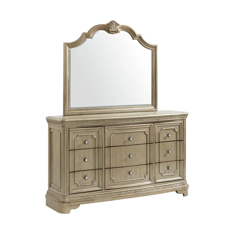 Vincenza Dresser & Mirror Set Bronze