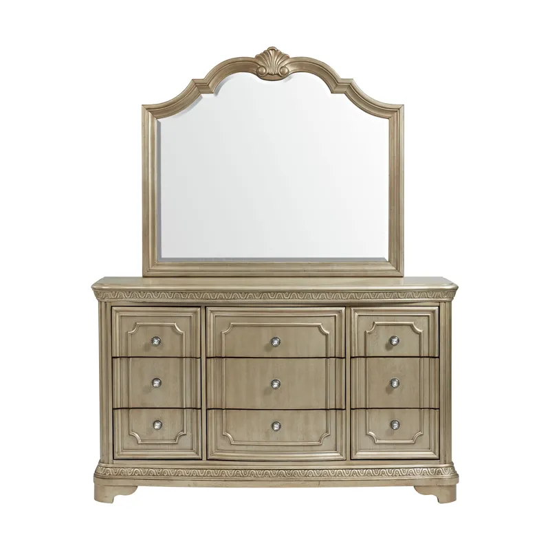 Vincenza Dresser & Mirror Set Bronze