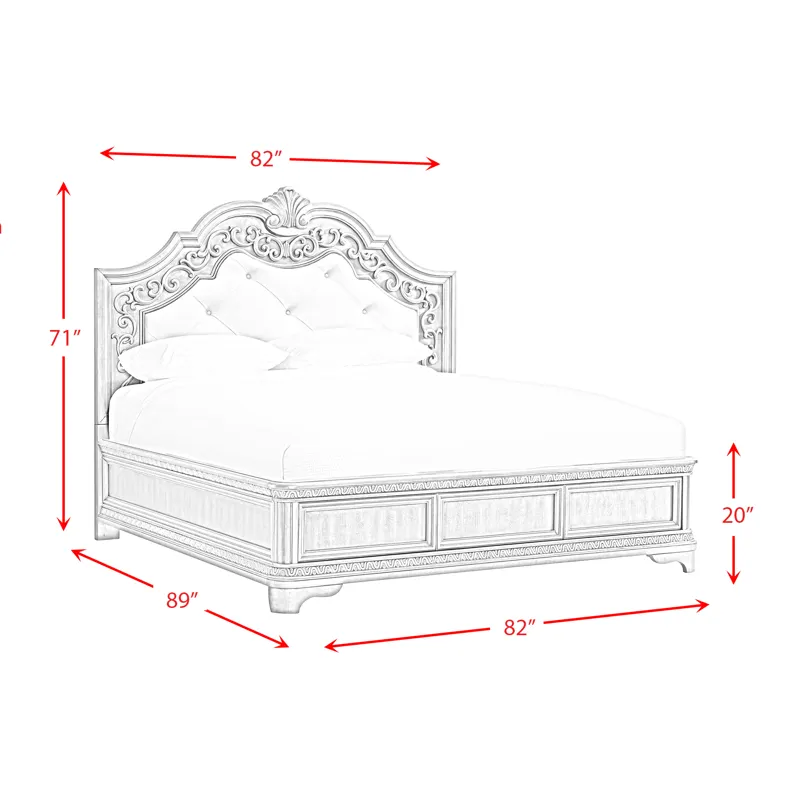 Vincenza King Bed Bronze