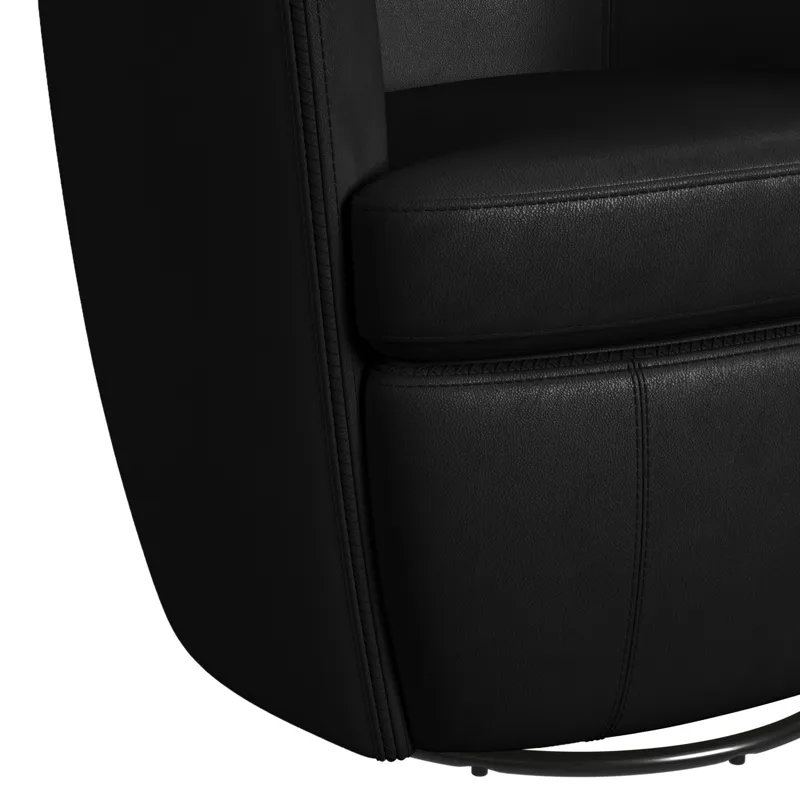 Vito Swivel Chair in Pebble Black