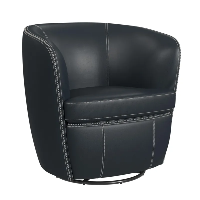 Vito Swivel Chair in Pebble Navy
