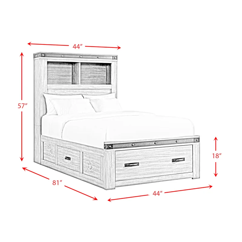 Wade Youth Twin Platform Storage Bed