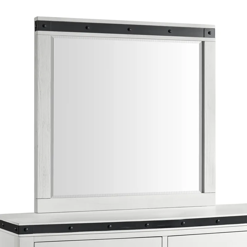 Wade Youth Dresser and Mirror Set in White