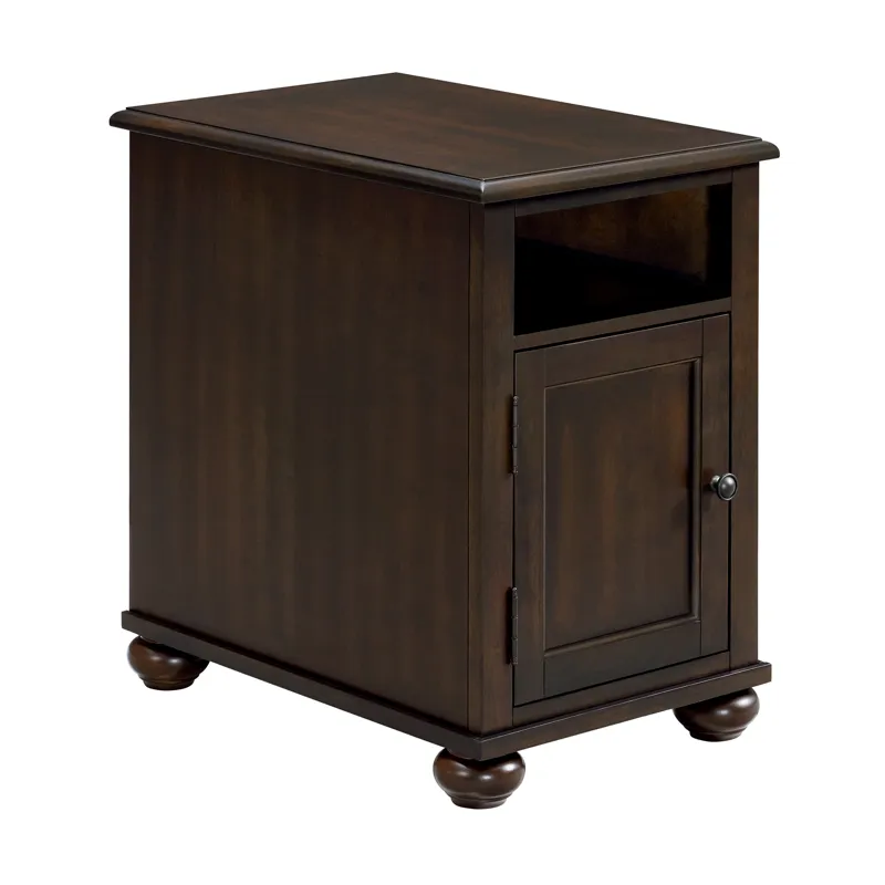 Wagner Chairside Table with USB in Cherry