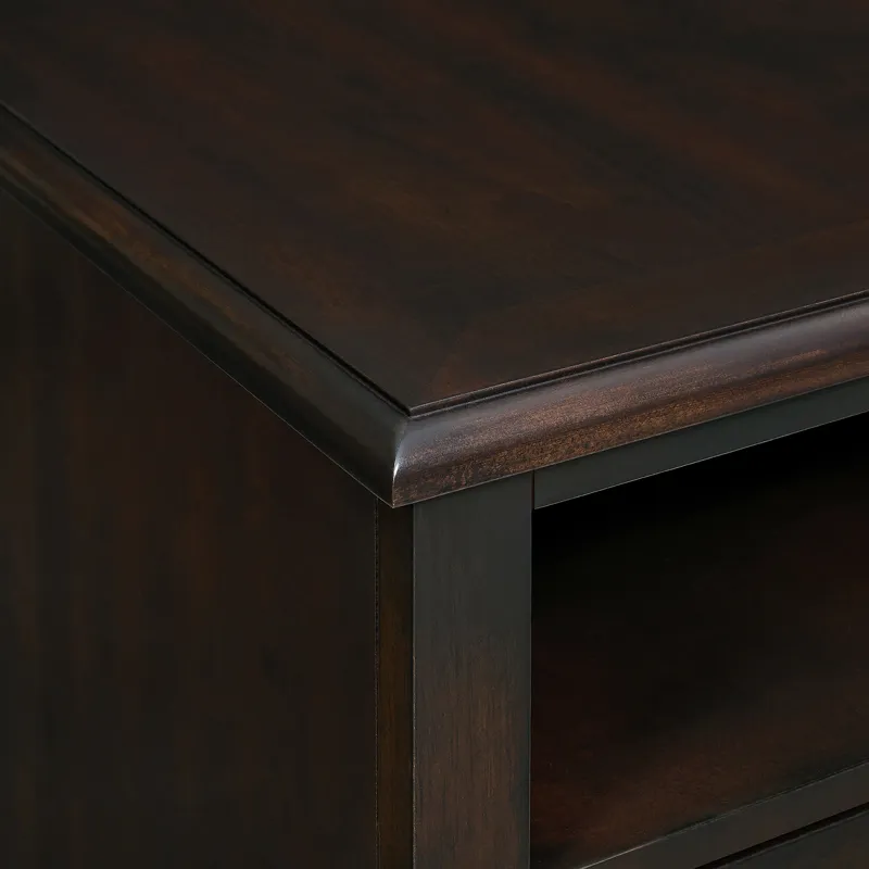 Wagner Chairside Table with USB in Cherry