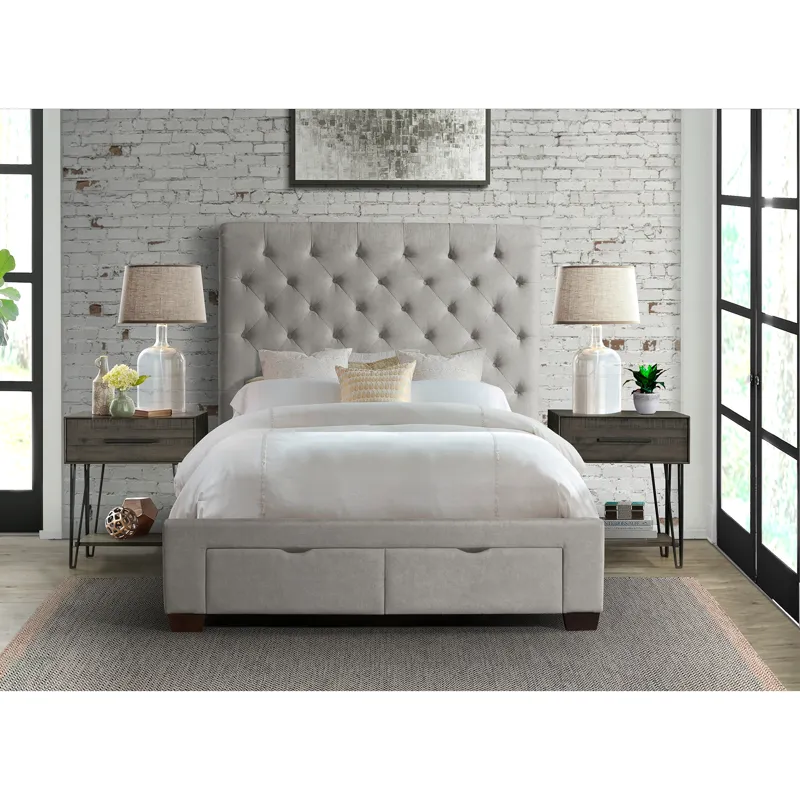 Harper Waldorf Queen Storage Bed Boulder Grey