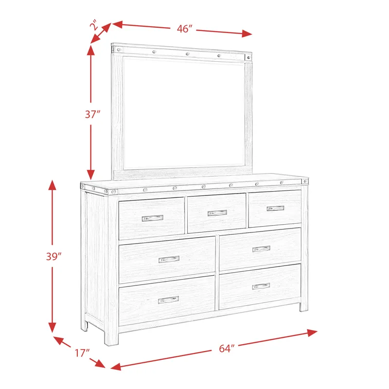 Wade 7-Drawer Dresser & Mirror Set