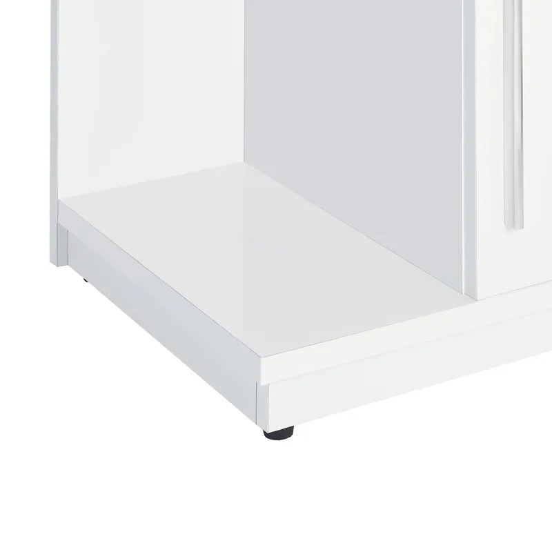 Wendolyn Wine Cabinet with Light in Glossy White