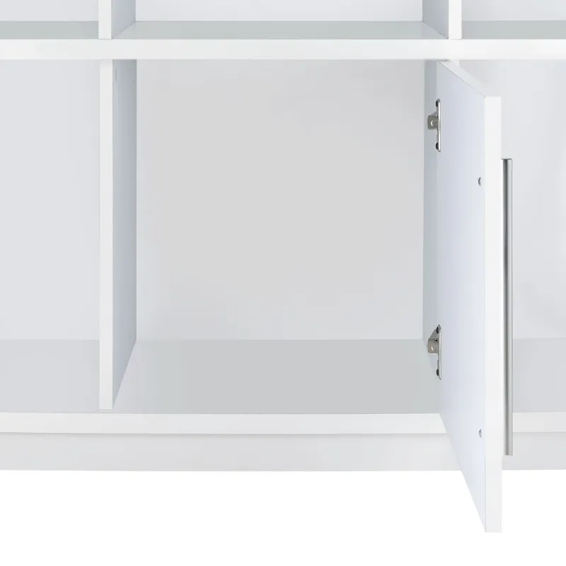Wendolyn Wine Cabinet with Light in Glossy White