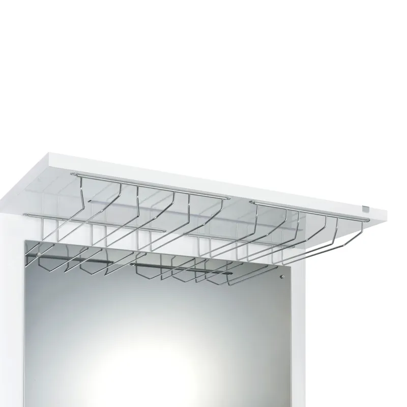 Wendolyn Wine Cabinet with Light in Glossy White