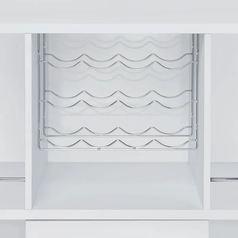 Wendolyn Wine Cabinet with Light in Glossy White