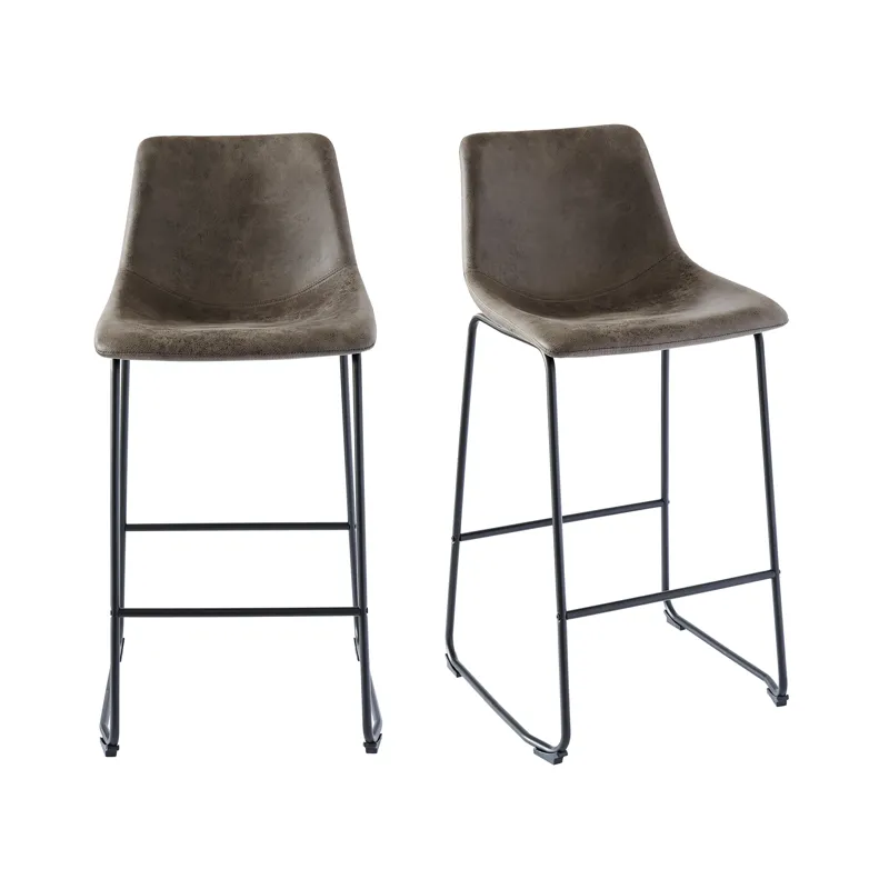 Wes Bar Stool (QSD6099) 29" Brown Bar Stool