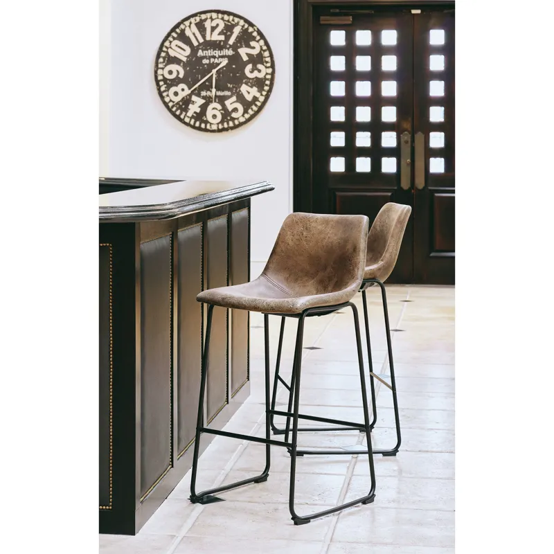 Wes Bar Stool (QSD6099) 29" Brown Bar Stool