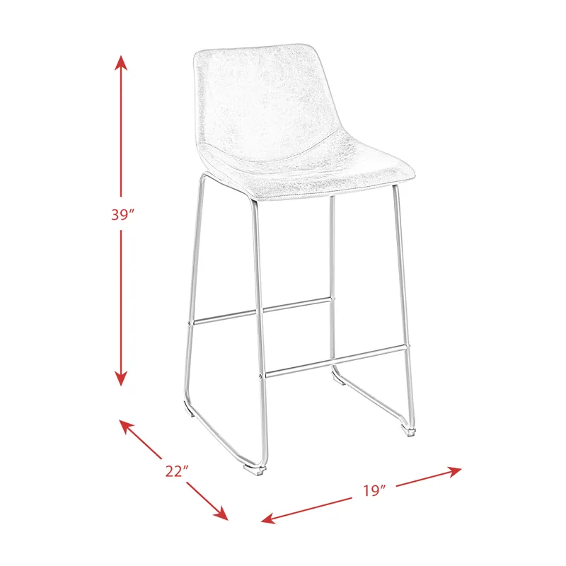 Wes Bar Stool (QSD6099) 29" Brown Bar Stool