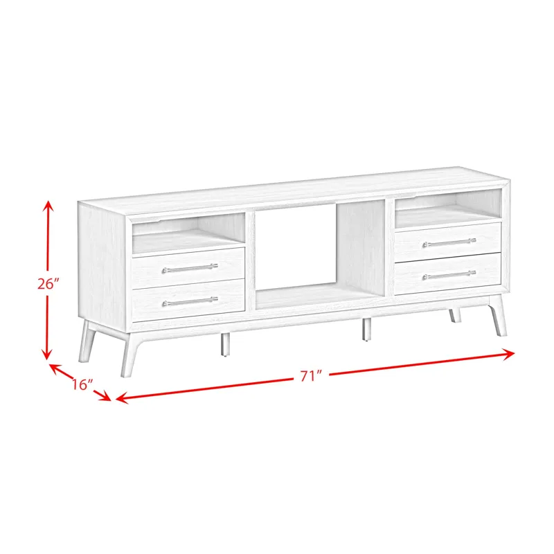 Westland 71\" TV Console without Fireplace Insert in Almond