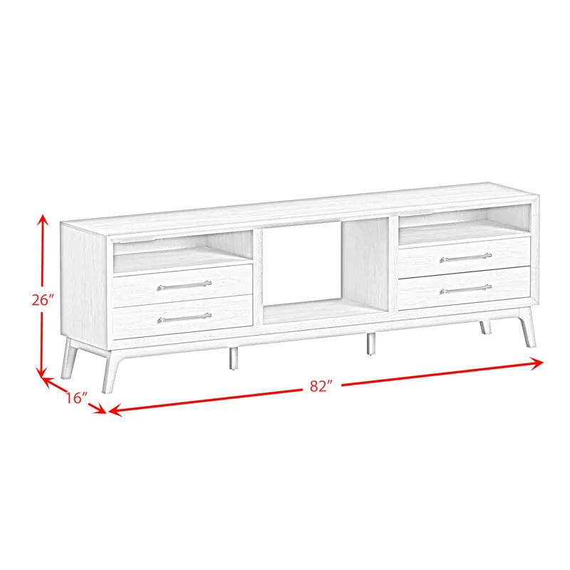 Westland 82\" TV Console without Fireplace Insert in Almond