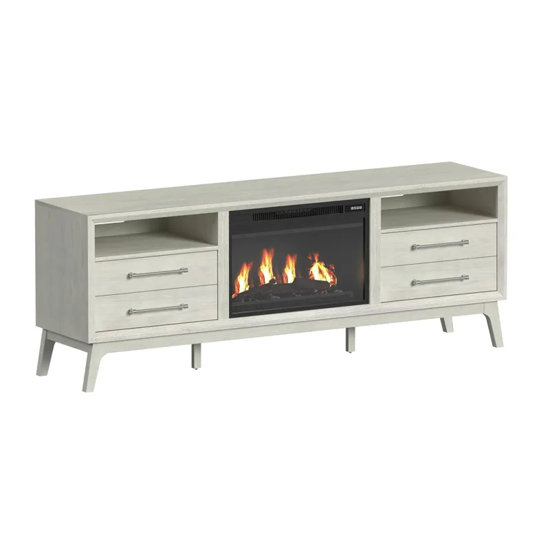 Westland KIT - 71\" TV Console with Fireplace Insert in Almond