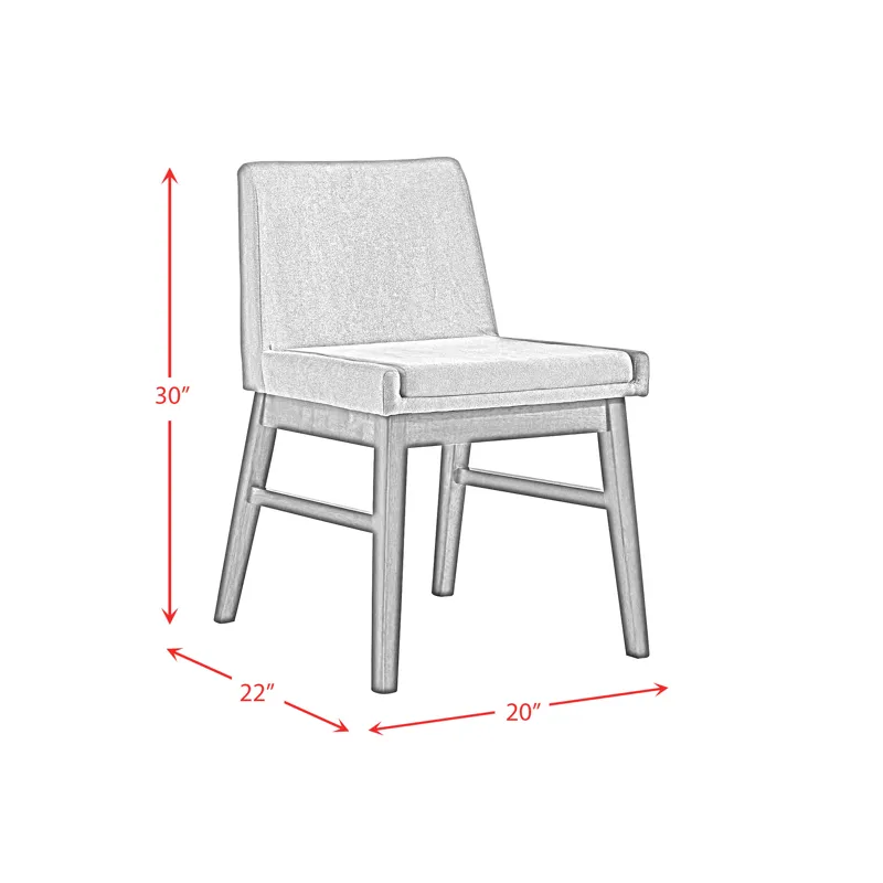 Weston Upholstery Side Chair Walnut W/Smoke fabric (2 Per Pack)