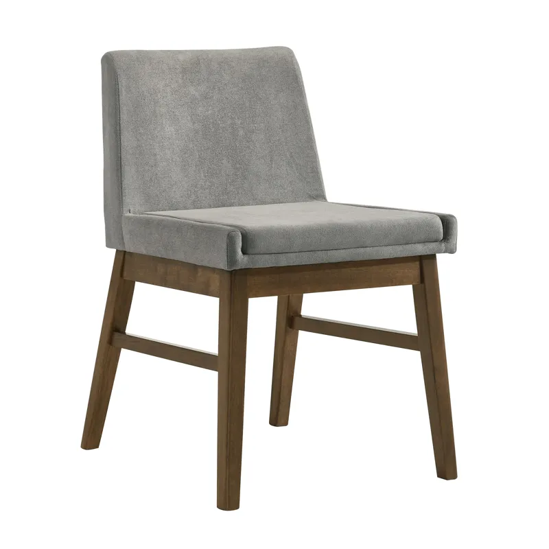 Weston Upholstery Side Chair Walnut W/Smoke fabric (2 Per Pack)