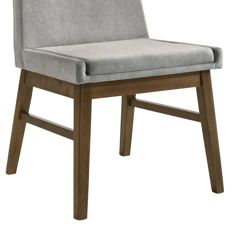 Weston Upholstery Side Chair Walnut W/Smoke fabric (2 Per Pack)