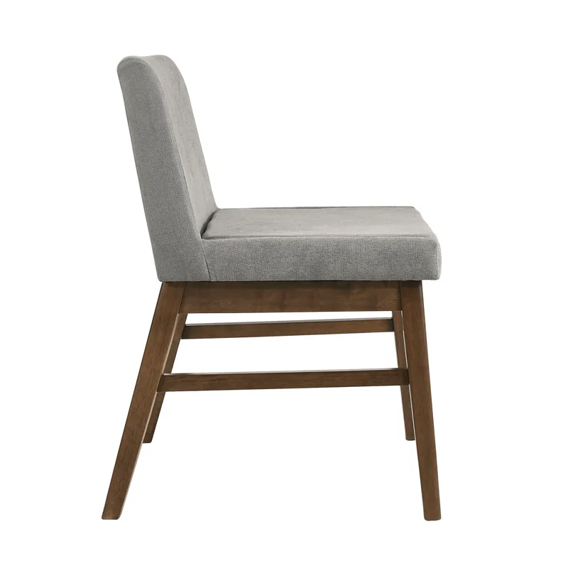 Weston Upholstery Side Chair Walnut W/Smoke fabric (2 Per Pack)