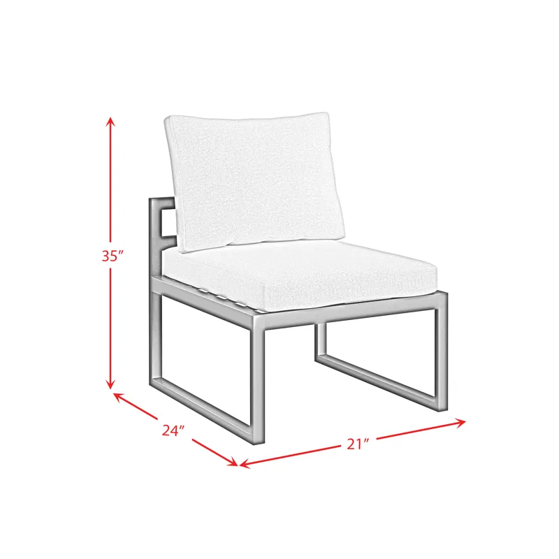 Whistler Dining Side Chair with Olefin Beige in Whistler Black (2 Per Carton)