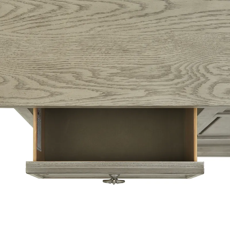 Whit-Ash 5-Drawer Door Chest in Light Grey