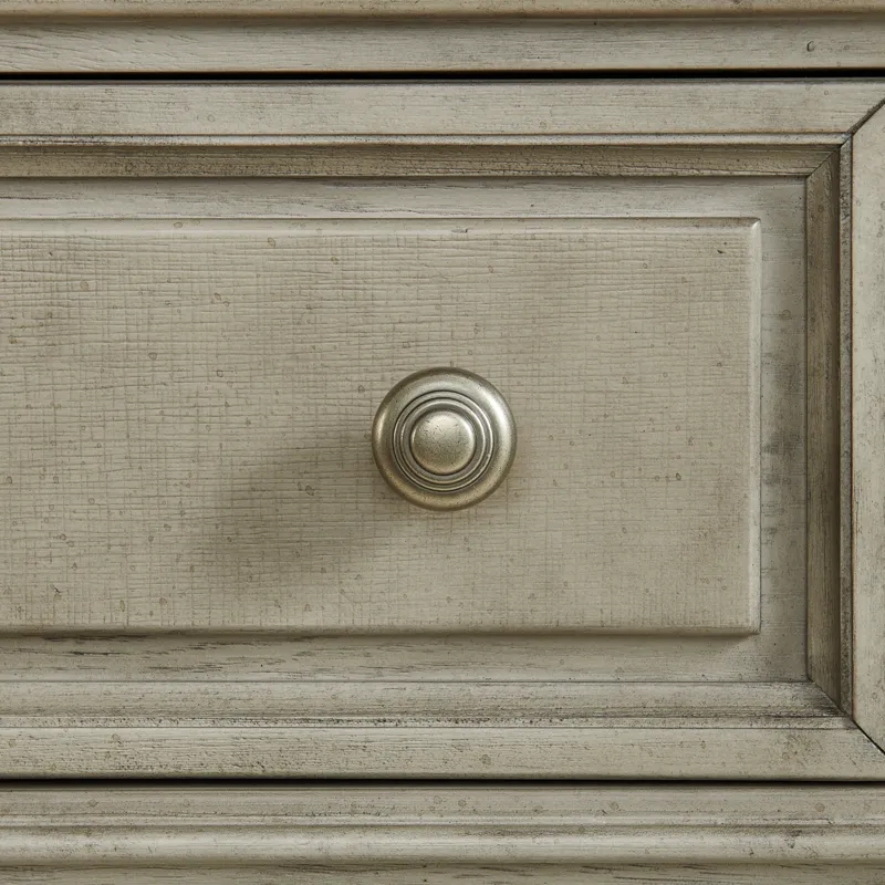 Whit-Ash 2-Drawer Nightstand with USB in Light Grey