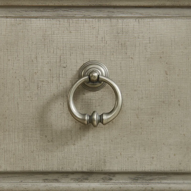 Whit-Ash 2-Drawer Nightstand with USB in Light Grey