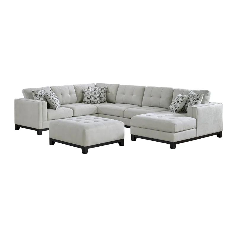 Wyatt Ottoman in Kymberly Stone