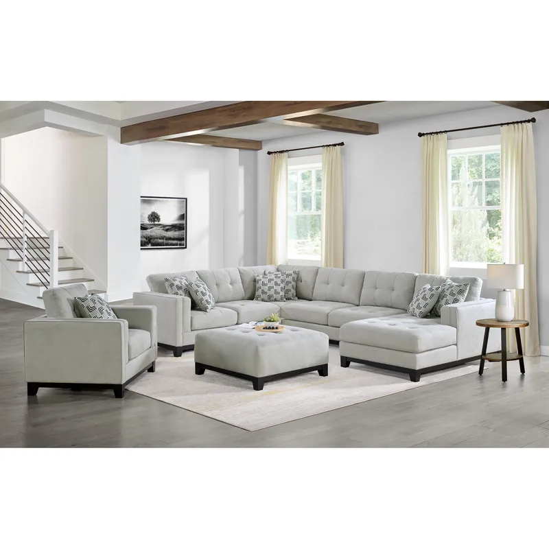 Wyatt Ottoman in Kymberly Stone