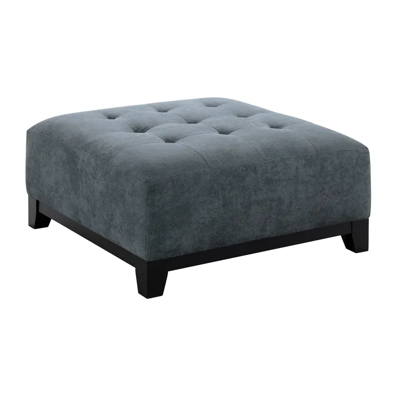 Wyatt Ottoman in Kymberly Navy