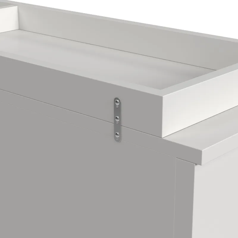 Wyller Dresser and Topper in White