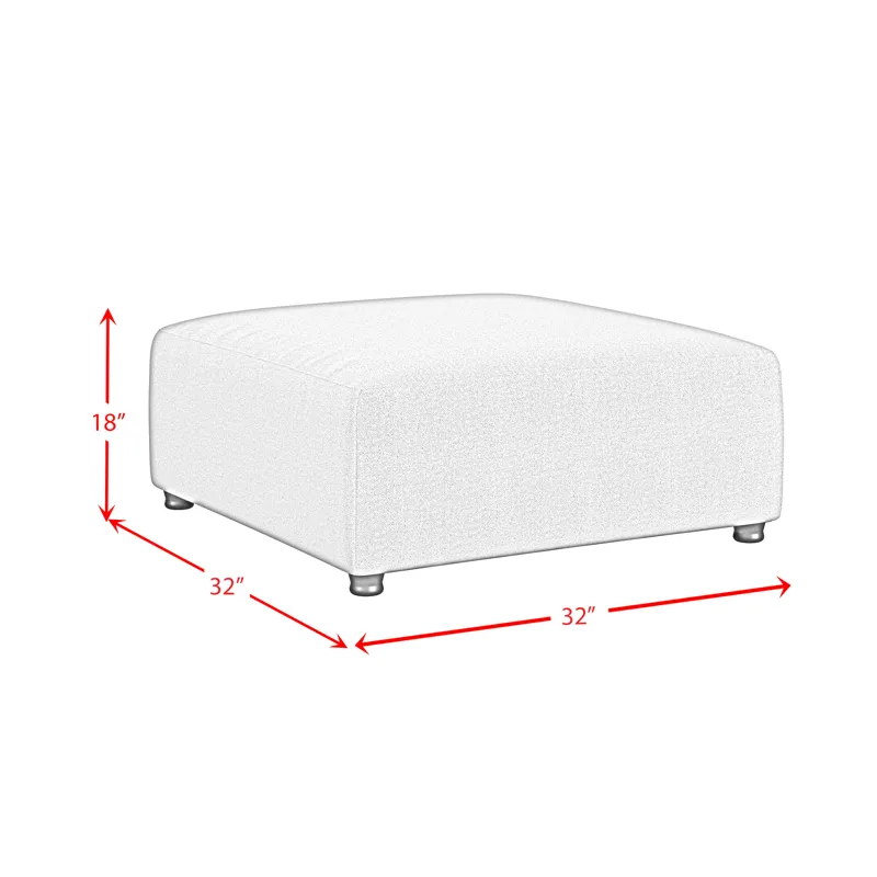 Zandara Modular Ottoman - Olefin Beige