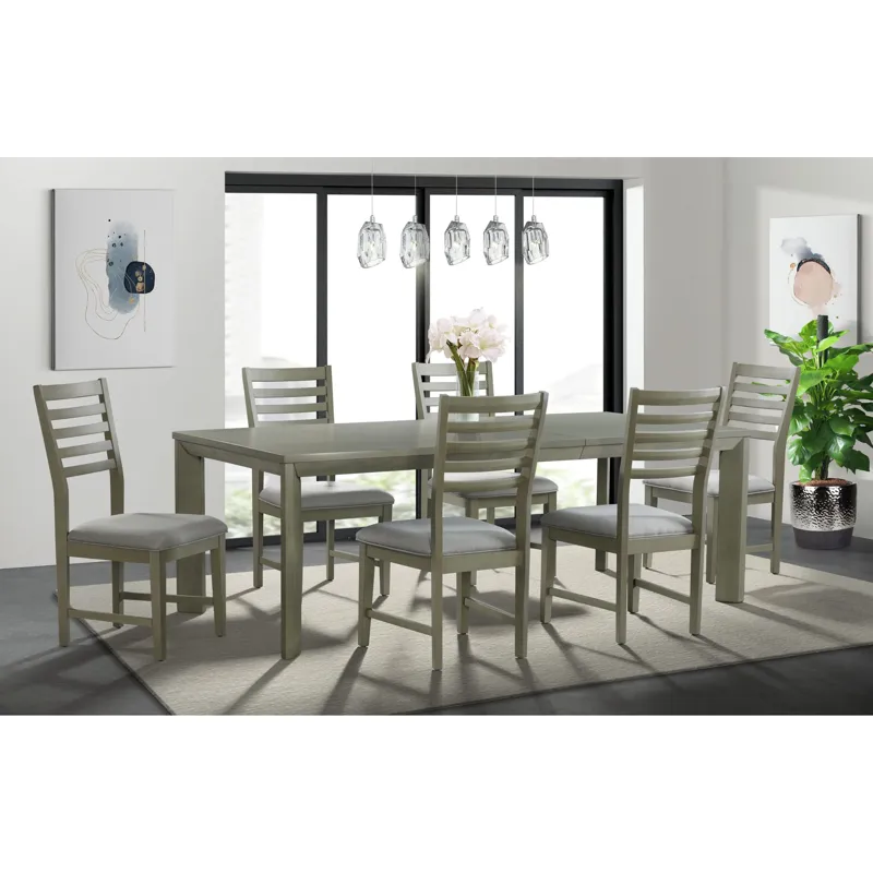 Zig Ladder Back Side Chair Grey