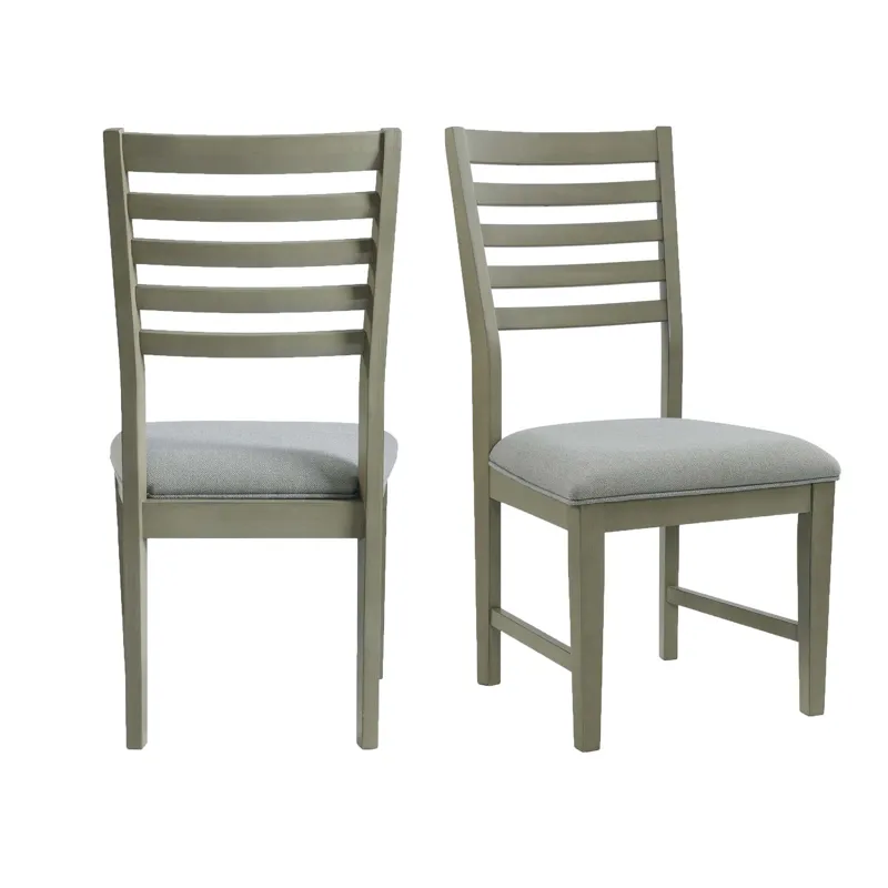 Zig Ladder Back Side Chair Grey