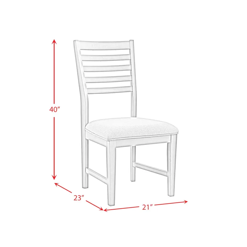 Zig Ladder Back Side Chair Grey
