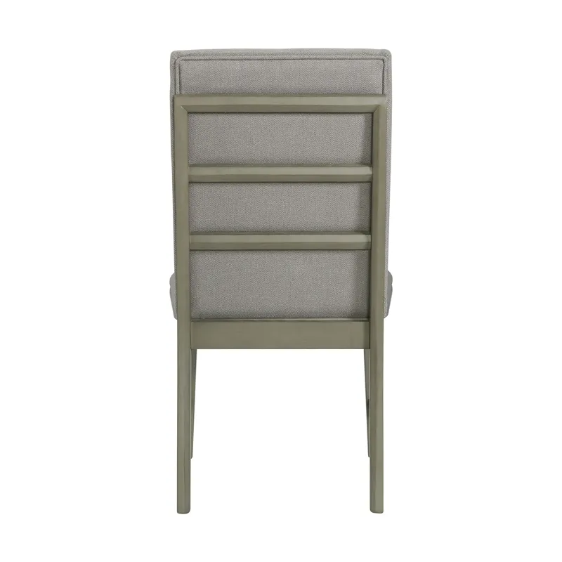 Zig Side Chair W/ Fabric Ladder Back Grey