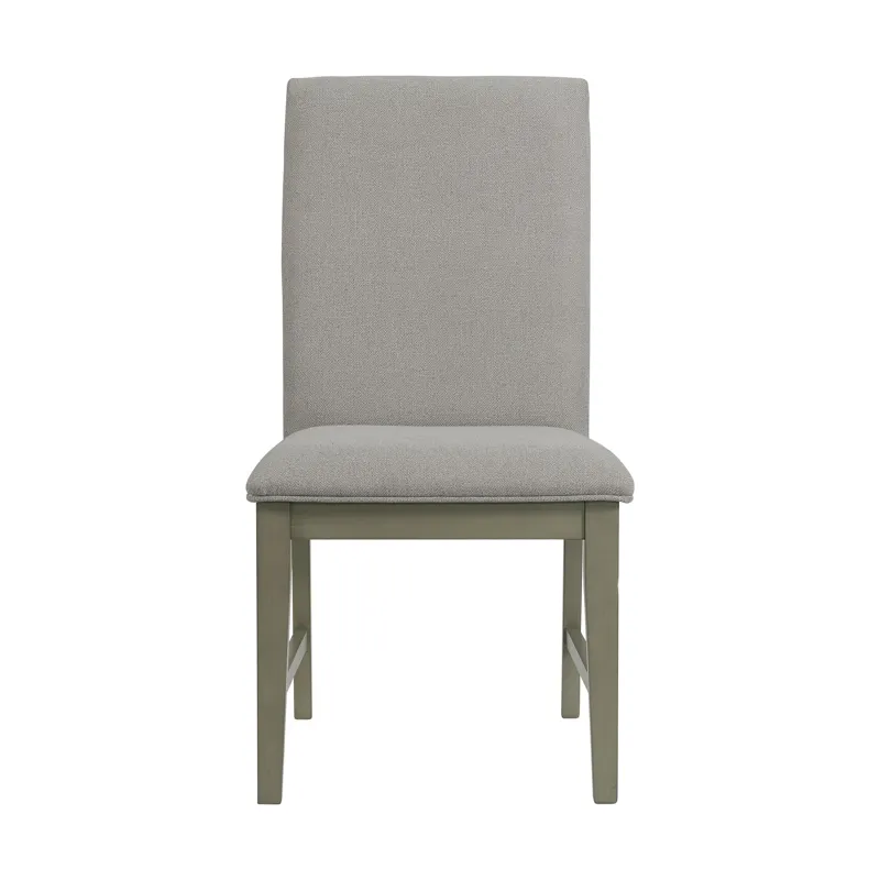 Zig Side Chair W/ Fabric Ladder Back Grey